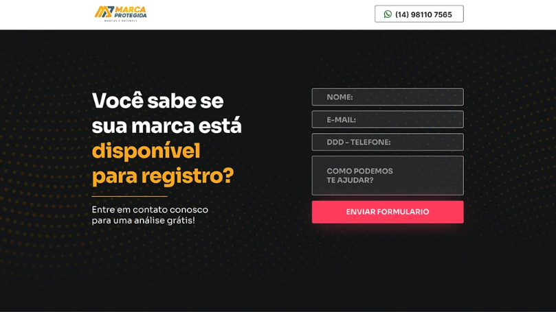 Landing Page Marca Protegida